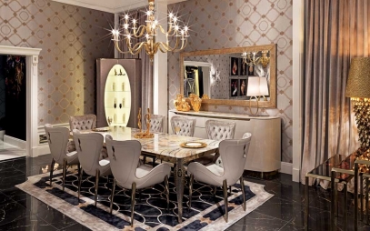 Dining Room Interior Design in East Of Kailash